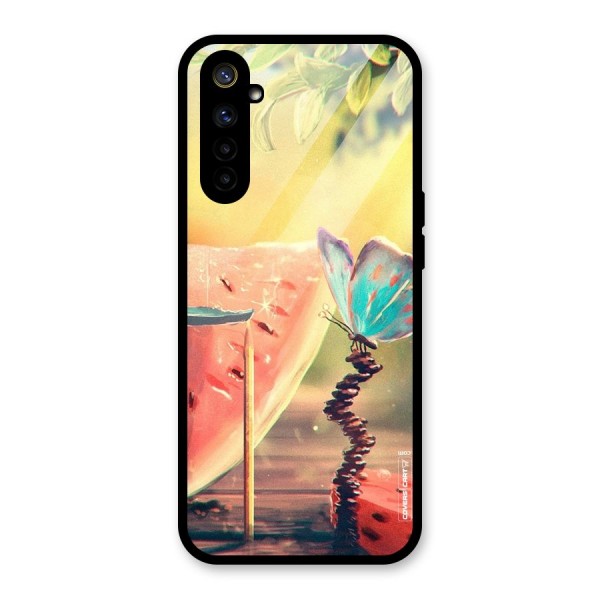 Watermelon Butterfly Glass Back Case for Realme 6