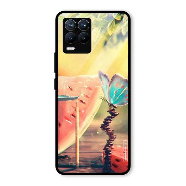 Watermelon Butterfly Glass Back Case for Realme 8 Pro