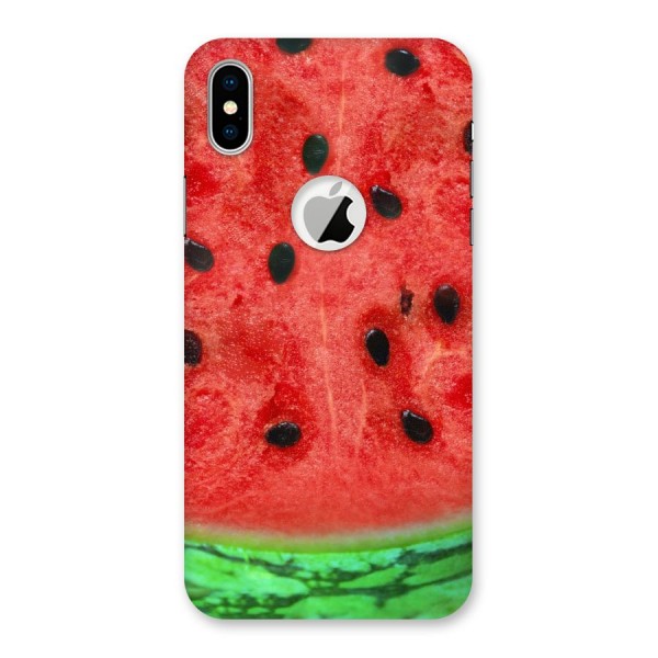 Watermelon Design Back Case for iPhone XS Logo Cut