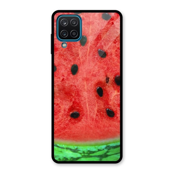 Watermelon Design Glass Back Case for Galaxy A12