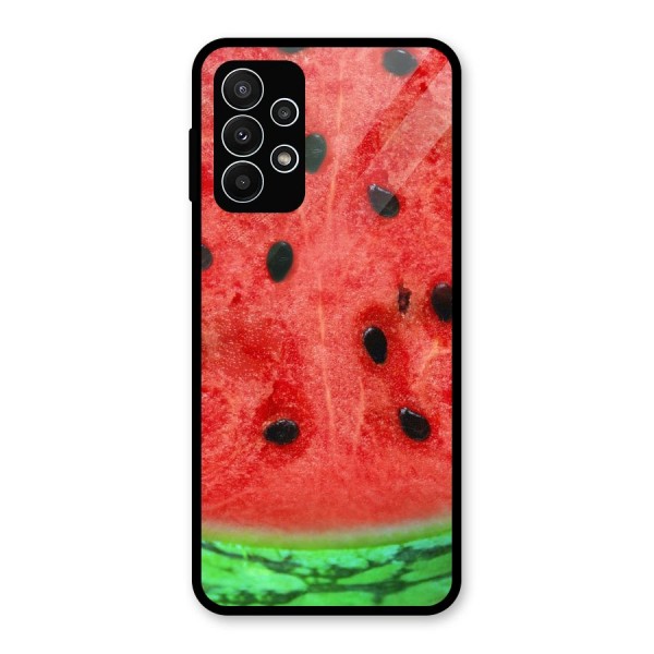 Watermelon Design Glass Back Case for Galaxy A23