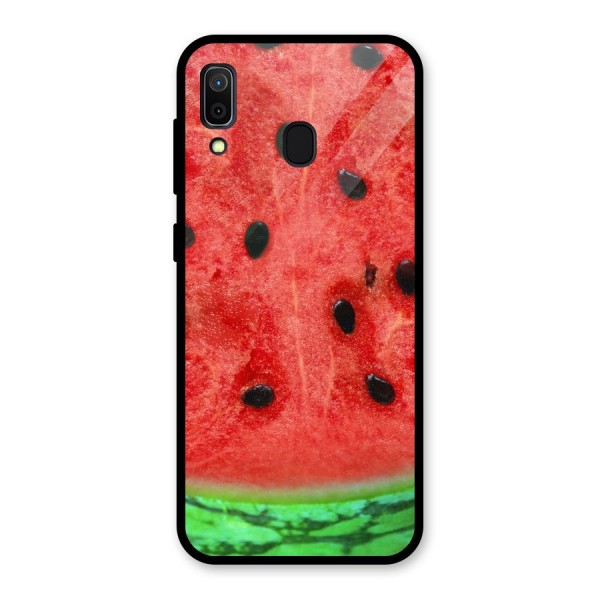 Watermelon Design Glass Back Case for Galaxy A30