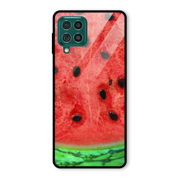 Watermelon Design Glass Back Case for Galaxy F62