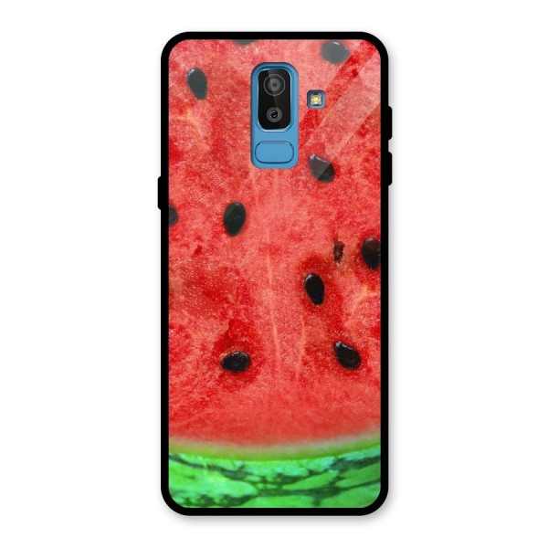 Watermelon Design Glass Back Case for Galaxy J8