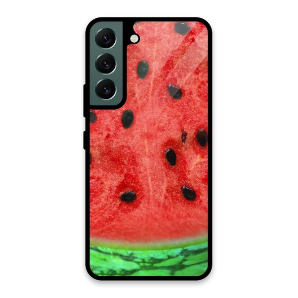 Watermelon Design Glass Back Case for Galaxy S22 5G