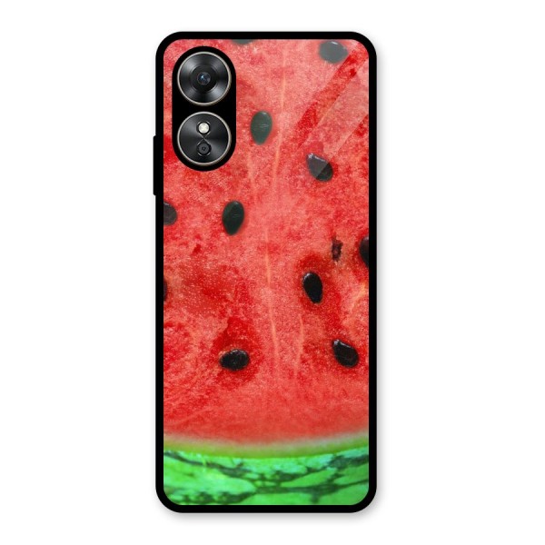 Watermelon Design Glass Back Case for Oppo A17