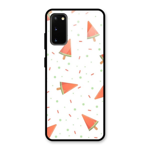 Watermelon Ice Creams Glass Back Case for Galaxy S20