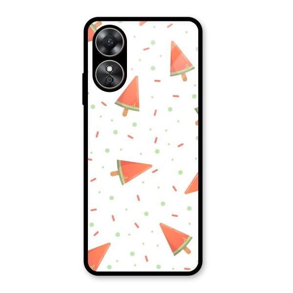 Watermelon Ice Creams Glass Back Case for Oppo A17