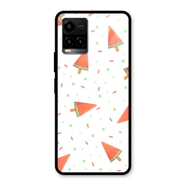 Watermelon Ice Creams Glass Back Case for Vivo Y33s