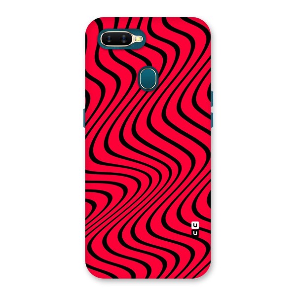 Waves Pattern Print Back Case for Oppo A12