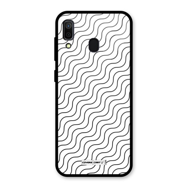 Wavy Pattern Glass Back Case for Galaxy A30