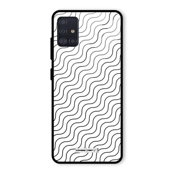 Wavy Pattern Glass Back Case for Galaxy A51