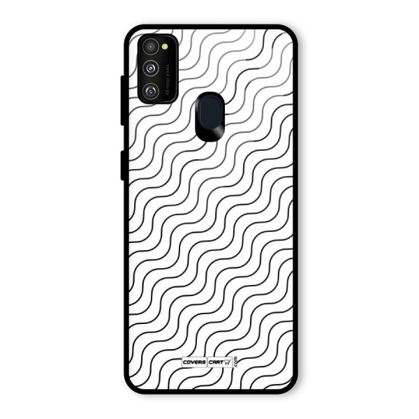 Wavy Pattern Glass Back Case for Galaxy M21