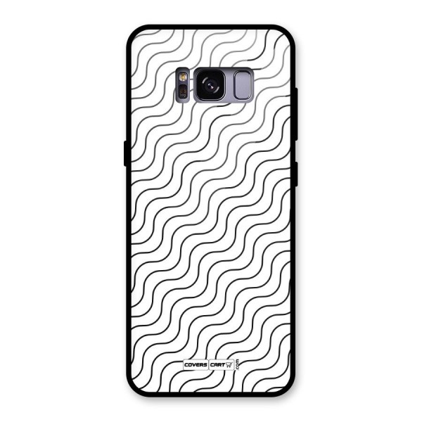 Wavy Pattern Glass Back Case for Galaxy S8