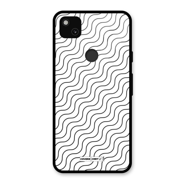 Wavy Pattern Glass Back Case for Google Pixel 4a