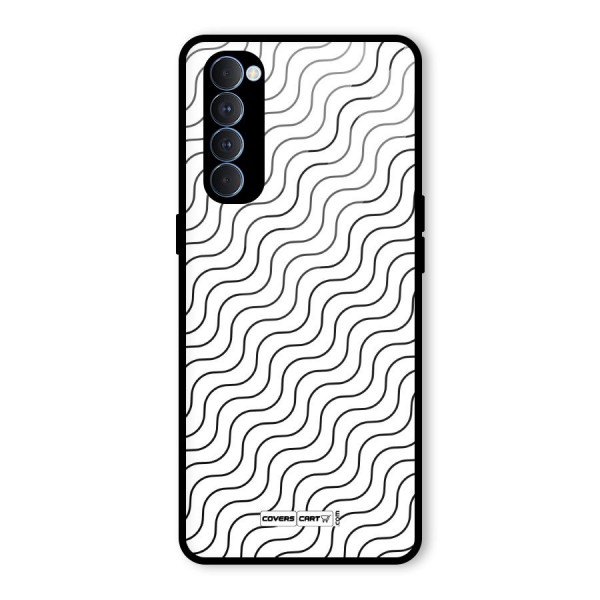 Wavy Pattern Glass Back Case for Oppo Reno4 Pro