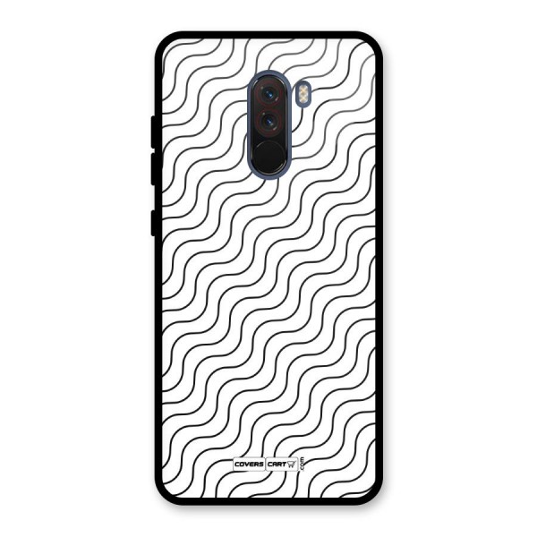 Wavy Pattern Glass Back Case for Poco F1