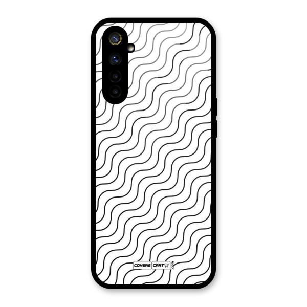 Wavy Pattern Glass Back Case for Realme 6