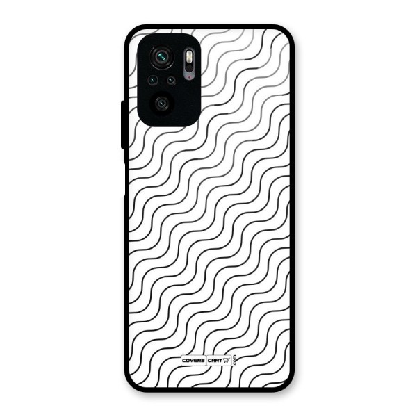 Wavy Pattern Glass Back Case for Redmi Note 10S