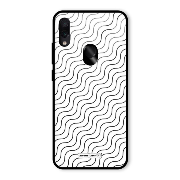 Wavy Pattern Glass Back Case for Redmi Note 7