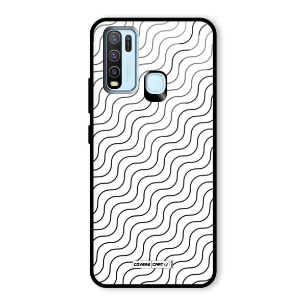 Wavy Pattern Glass Back Case for Vivo Y30