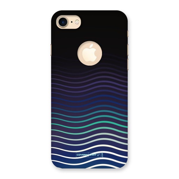 Wavy Stripes Back Case for iPhone 8 Logo Cut