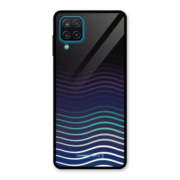 Wavy Stripes Glass Back Case for Galaxy A12