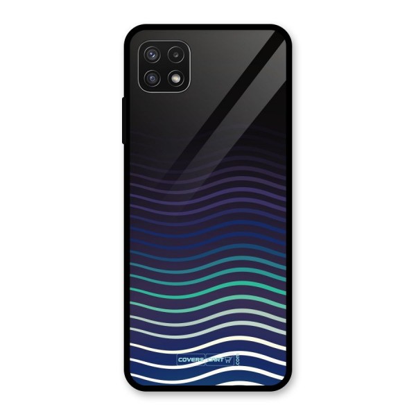 Wavy Stripes Glass Back Case for Galaxy A22 5G