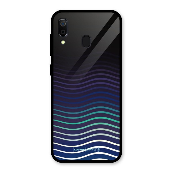 Wavy Stripes Glass Back Case for Galaxy A30