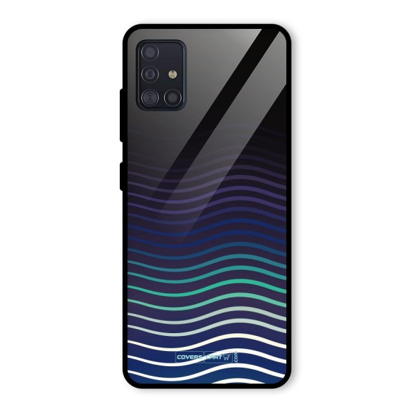 Wavy Stripes Glass Back Case for Galaxy A51