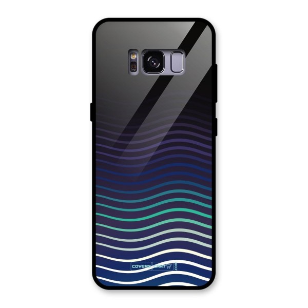 Wavy Stripes Glass Back Case for Galaxy S8