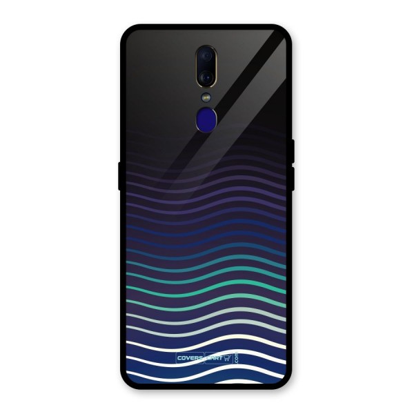 Wavy Stripes Glass Back Case for Oppo F11