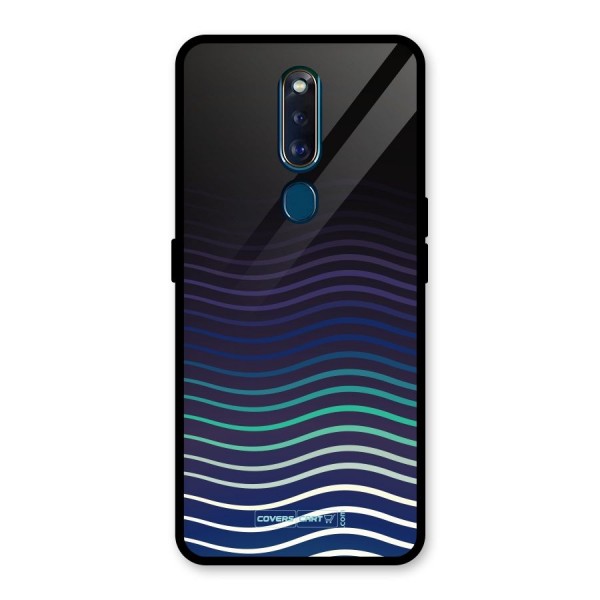 Wavy Stripes Glass Back Case for Oppo F11 Pro