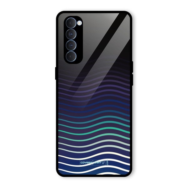 Wavy Stripes Glass Back Case for Oppo Reno4 Pro