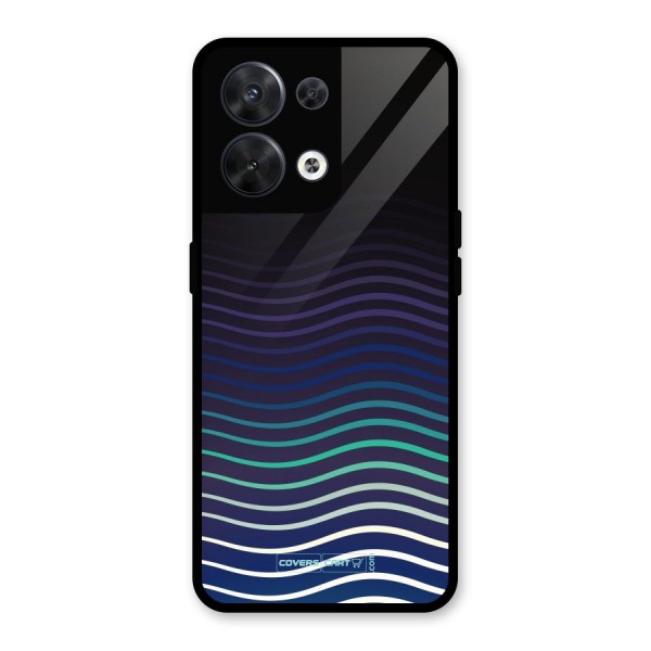 Wavy Stripes Glass Back Case for Oppo Reno8 5G