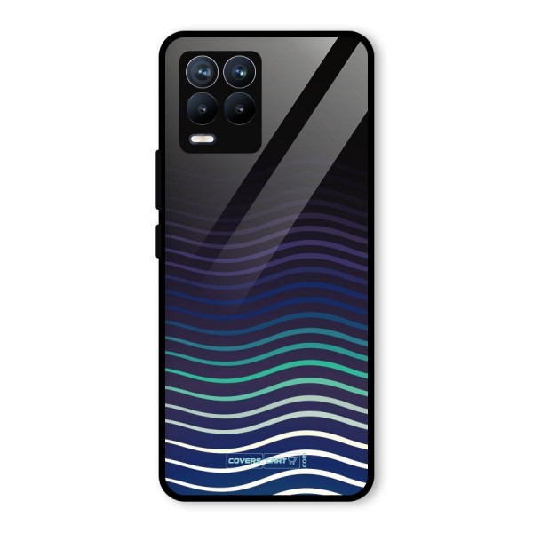 Wavy Stripes Glass Back Case for Realme 8