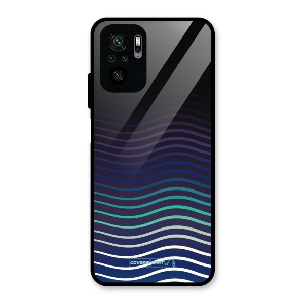 Wavy Stripes Glass Back Case for Redmi Note 10