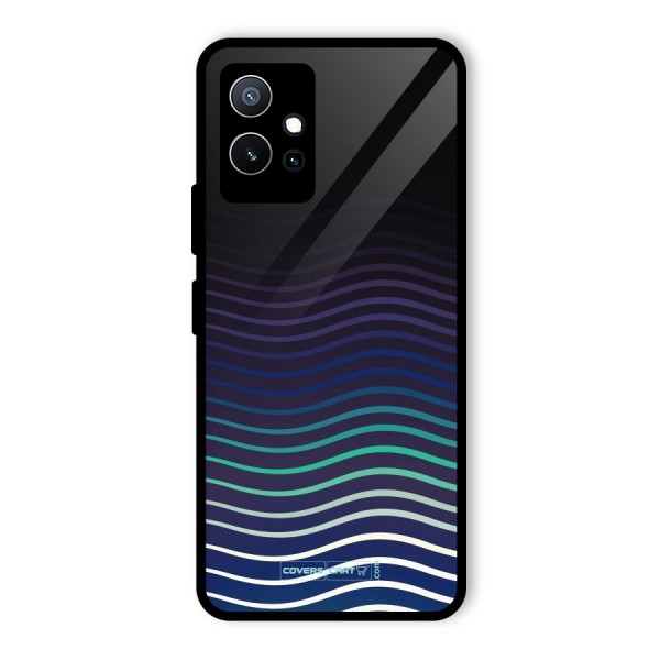 Wavy Stripes Glass Back Case for Vivo T1 5G