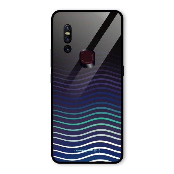 Wavy Stripes Glass Back Case for Vivo V15