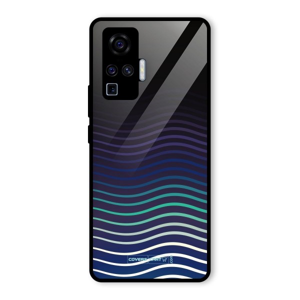 Wavy Stripes Glass Back Case for Vivo X50 Pro