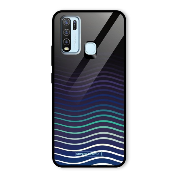 Wavy Stripes Glass Back Case for Vivo Y30