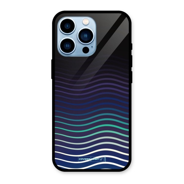 Wavy Stripes Glass Back Case for iPhone 13 Pro