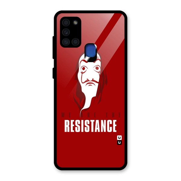 We Are Resistance Glass Back Case for Galaxy A21s