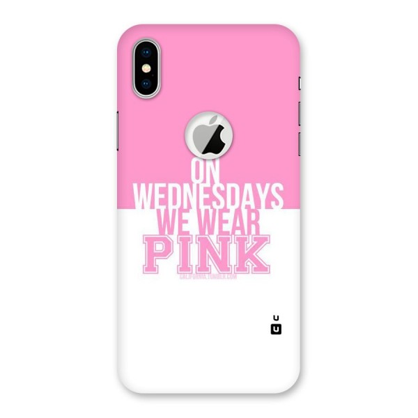 Wear Pink Back Case for iPhone XS Logo Cut