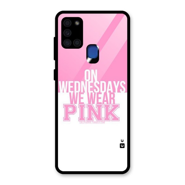 Wear Pink Glass Back Case for Galaxy A21s