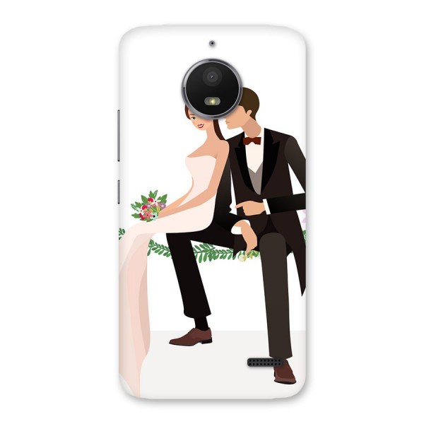 Wedding Couple Back Case for Moto E4