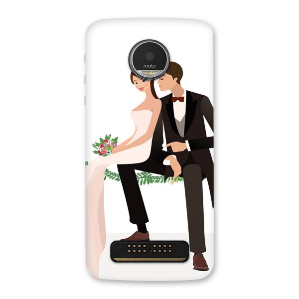 Wedding Couple Back Case for Moto Z Play