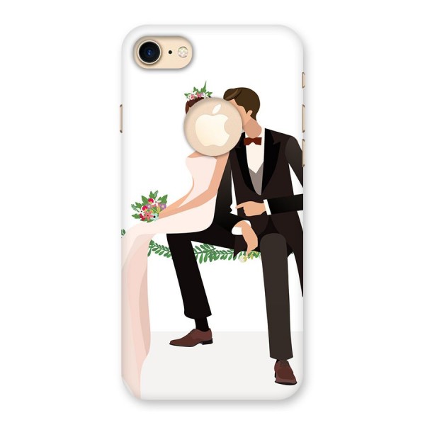 Wedding Couple Back Case for iPhone 8 Logo Cut