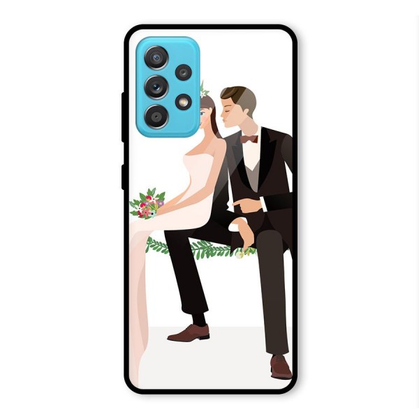 Wedding Couple Glass Back Case for Galaxy A52s 5G