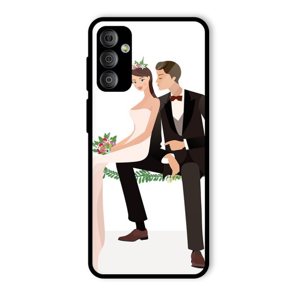 Wedding Couple Glass Back Case for Galaxy F23